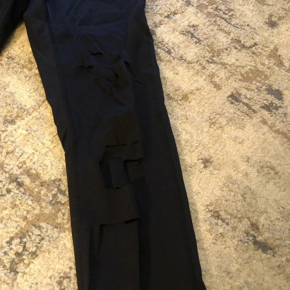 Zyia Black Slash Lux Ripped Leggings - Picture 3 of 4